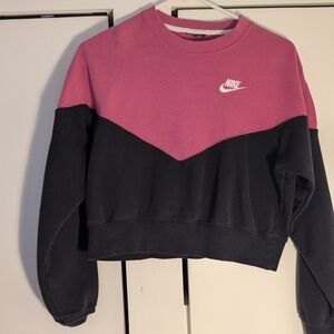 Nike Women's Pink and Black Sweatshirt